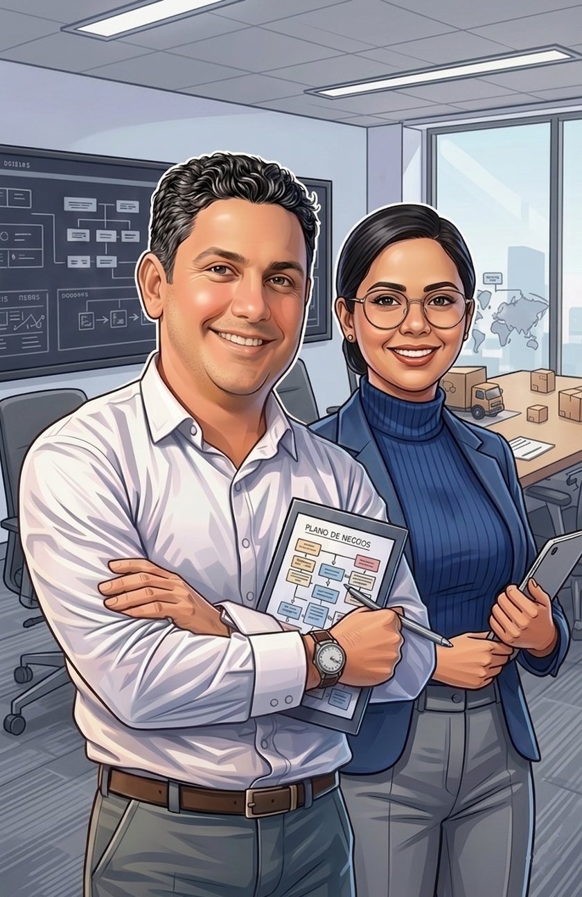 Júlio e equipe JDLC Empreendimentos em ambiente de consultoria